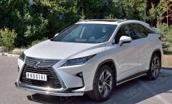 16 949 р. Защита переднего бампера (Ø63 мм, нержавейка) SLITKOFF  Lexus RX  200T (2015-2017) AL20 дорестайлинг  с доставкой в г. Москва. Увеличить фотографию 2