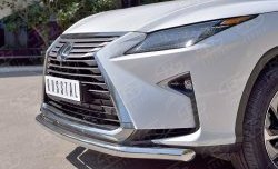 16 949 р. Защита переднего бампера (Ø63 мм, нержавейка) SLITKOFF  Lexus RX  200T (2015-2017) AL20 дорестайлинг  с доставкой в г. Москва. Увеличить фотографию 4