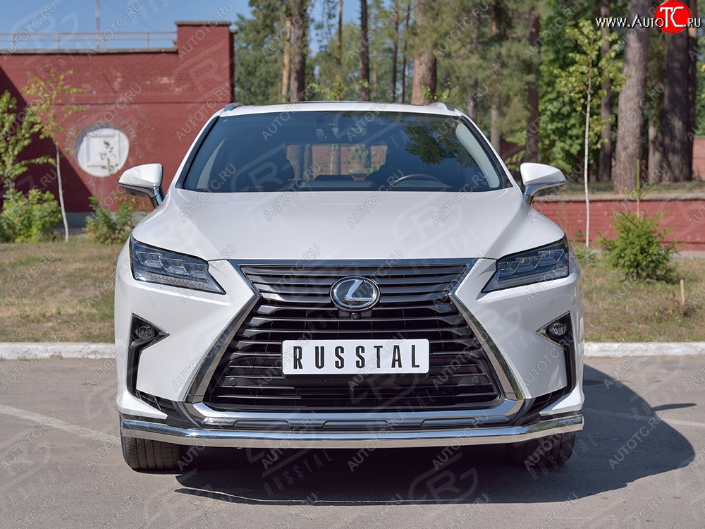 16 949 р. Защита переднего бампера (Ø63 мм, нержавейка) SLITKOFF  Lexus RX  200T (2015-2017) AL20 дорестайлинг  с доставкой в г. Москва