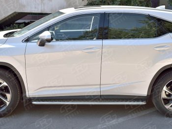 22 999 р. Широкая защита порогов с трубой диаметром 42 мм SLITKOFF v2  Lexus RX  200T (2015-2017) AL20 дорестайлинг  с доставкой в г. Москва. Увеличить фотографию 3