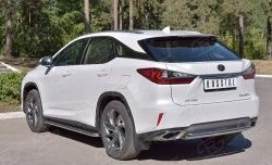 18 799 р. Защита заднего бампера (Ø63 мм, окрашенная) SLITKOFF  Lexus RX  200T (2015-2017) AL20 дорестайлинг  с доставкой в г. Москва. Увеличить фотографию 2