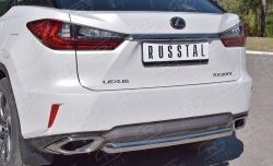 18 799 р. Защита заднего бампера (Ø63 мм, окрашенная) SLITKOFF  Lexus RX  200T (2015-2017) AL20 дорестайлинг  с доставкой в г. Москва. Увеличить фотографию 3