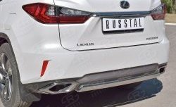 15 649 р. Защита заднего бампера (Ø75x42 мм, нержавейка) Russtal Lexus RX 200T AL20 дорестайлинг (2015-2017)  с доставкой в г. Москва. Увеличить фотографию 3