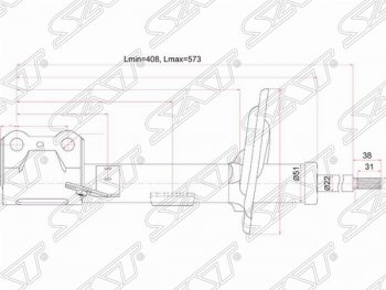 Правый амортизатор передний SAT  RX270  AL10, RX350  AL10, RX450H  AL10