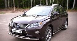 17 999 р. Защита переднего бампера (2 трубыØ63 и 42 мм, нержавейка) SLITKOFF Lexus RX350 AL10 дорестайлинг (2008-2012)  с доставкой в г. Москва. Увеличить фотографию 3