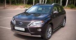 24 999 р. Защита переднего бампера (2 трубыØ75х42 мм, нержавейка) Russtal Lexus RX450H AL10 дорестайлинг (2009-2012)  с доставкой в г. Москва. Увеличить фотографию 4