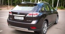 23 999 р. Защита заднего бампера (2 трубы Ø76х42 мм, нержавейка) Russtal Lexus RX270 AL10 дорестайлинг (2010-2012)  с доставкой в г. Москва. Увеличить фотографию 4