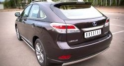 16 849 р. Защита заднего бампера (Ø75x42 мм, нержавейка) Russtal Lexus RX270 AL10 дорестайлинг (2010-2012)  с доставкой в г. Москва. Увеличить фотографию 4