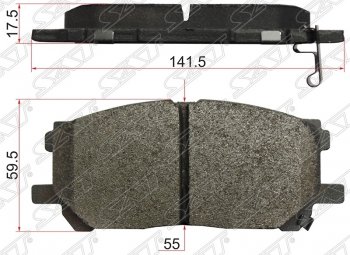 1 199 р. Колодки тормозные SAT (передние)  Lexus RX270  AL10 (2010-2012), Lexus RX350  AL10 (2008-2012), Lexus RX450H  AL10 (2009-2012), Toyota Harrier  XU30 (2003-2013), Toyota Highlander  XU40 (2007-2010)  с доставкой в г. Москва. Увеличить фотографию 1