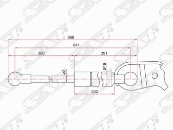 Газовый упор капота SAT Lexus RX330 XU30 (2003-2006)