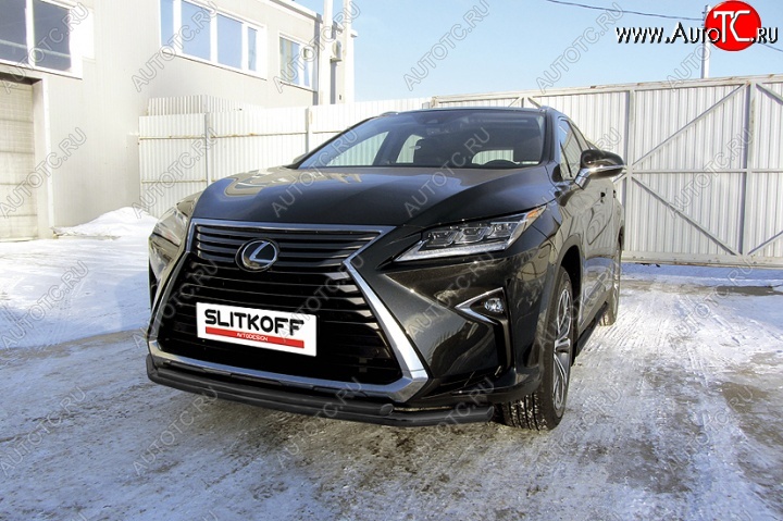 16 349 р. Защита переднего бампер Slitkoff Lexus RX350 AL20 дорестайлинг (2015-2019) (Цвет: серебристый)  с доставкой в г. Москва