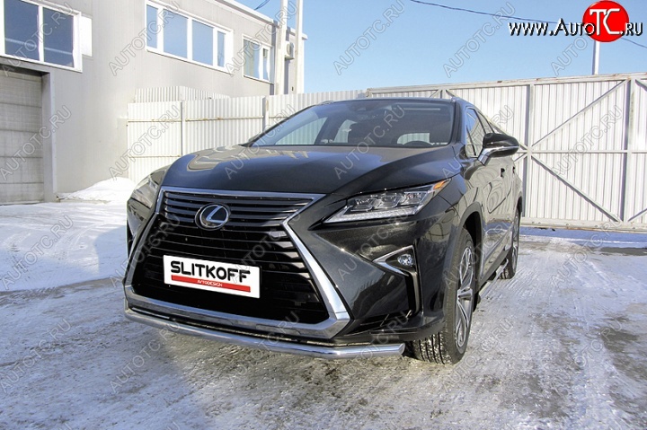 18 849 р. Одинарная защита переднего бампера диаметром 57 мм Slitkoff Lexus RX350 AL20 дорестайлинг (2015-2019) (Нержавейка, Полированная)  с доставкой в г. Москва