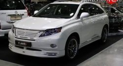 13 349 р. Накладка JAOS на передний бампер Lexus RX450H AL10 дорестайлинг (2009-2012) (Неокрашенная)  с доставкой в г. Москва. Увеличить фотографию 2