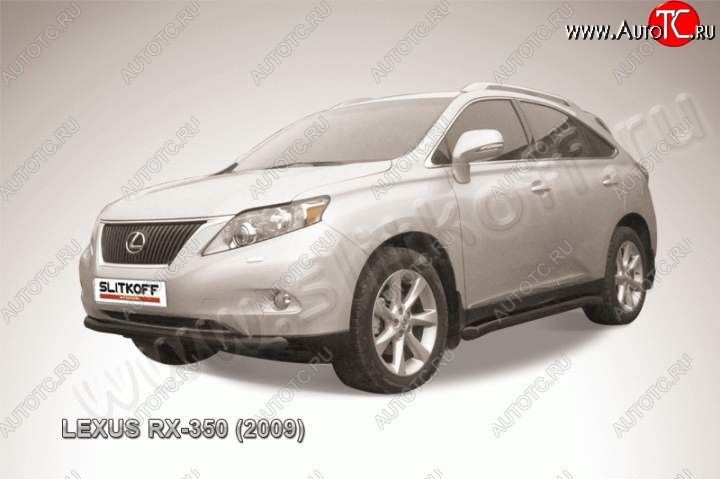 16 649 р. Защита переднего бампер Slitkoff Lexus RX350 AL10 дорестайлинг (2008-2012) (Цвет: серебристый)  с доставкой в г. Москва