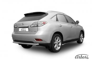 15 749 р. Защита заднего бампера Arbori (нержавейка, 1 труба d57 mm). Lexus RX350 AL10 дорестайлинг (2008-2012)  с доставкой в г. Москва. Увеличить фотографию 1