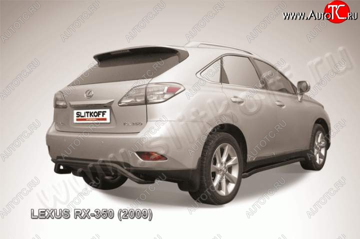 11 299 р. Защита задняя Slitkoff  Lexus RX350  AL10 (2008-2012) дорестайлинг (Цвет: серебристый)  с доставкой в г. Москва