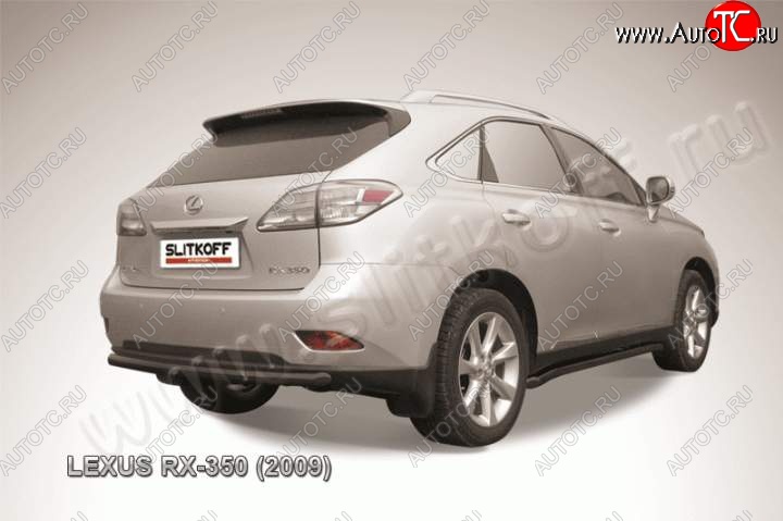 11 299 р. Защита задняя Slitkoff  Lexus RX350  AL10 (2008-2012) дорестайлинг (Цвет: серебристый)  с доставкой в г. Москва