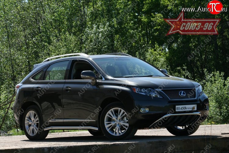 30 104 р. Защита переднего бампера нижняя Souz-96 (d60). Lexus RX450H AL10 дорестайлинг (2009-2012)  с доставкой в г. Москва