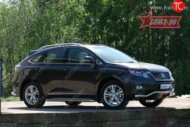 16 199 р. Защита переднего бампера одинарная Souz-96 (d60) Lexus RX450H AL10 дорестайлинг (2009-2012)  с доставкой в г. Москва