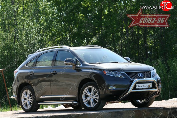 20 069 р. Защита переднего бампера Souz-96 (d76/76 и 60) Lexus RX450H AL10 дорестайлинг (2009-2012)  с доставкой в г. Москва