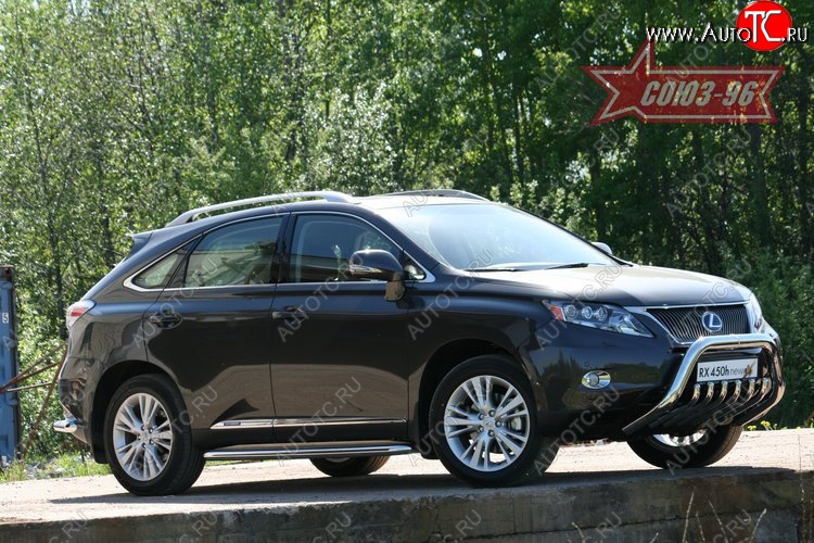 29 339 р. Защита переднего бампера Souz-96 (d76) Lexus RX450H AL10 дорестайлинг (2009-2012)  с доставкой в г. Москва