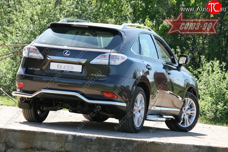 13 049 р. Защита заднего бампера Souz-96 (d60) Lexus RX450H AL10 дорестайлинг (2009-2012)  с доставкой в г. Москва