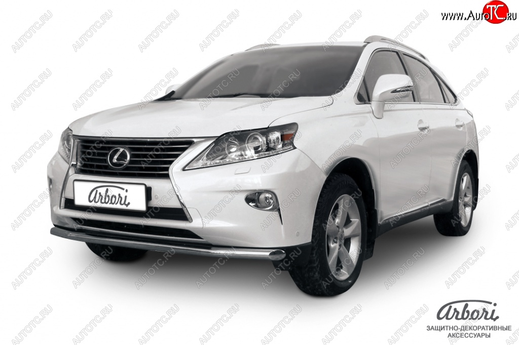 23 939 р. Защита переднего бампера Arbori (нержавейка, 1 труба d57 mm) Lexus RX350 AL10 рестайлинг (2012-2015)  с доставкой в г. Москва