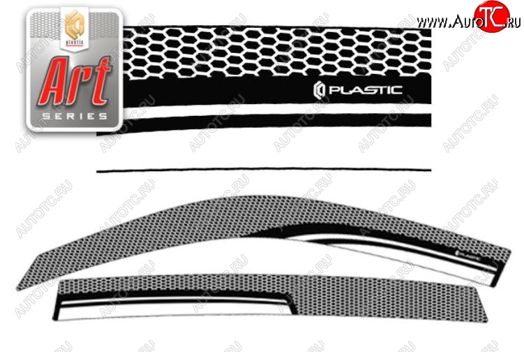 2 199 р. Дефлектора окон CA-Plastic  Lifan X60 (2011-2024) дорестайлинг, 1-ый рестайлинг, 2-ой рестайлинг (Серия Art черная, Без хром.молдинга)  с доставкой в г. Москва