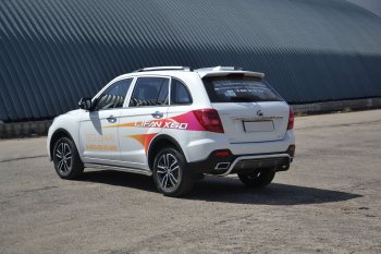 17 949 р. Защита заднего бампера Petroil Tuning Волна (d51) Lifan X60 2-ой рестайлинг (2016-2025) (Нержавеющая полированная сталь)  с доставкой в г. Москва. Увеличить фотографию 3