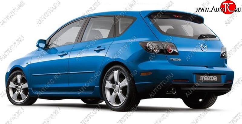 4 149 р. Пороги накладки SPORTEST  Mazda 3/Axela  BK (2003-2009) дорестайлинг, хэтчбэк, рестайлинг, хэтчбэк (Неокрашенные)  с доставкой в г. Москва