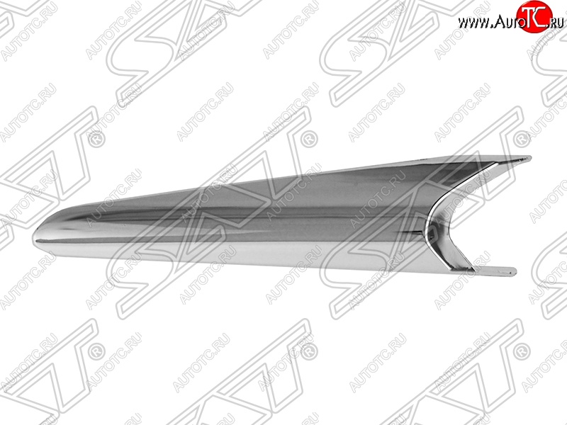 869 р. Левый молдинг на передний бампер SAT (хром) Mazda 3/Axela BM дорестайлинг, хэтчбэк (2013-2016) (Неокрашенный)  с доставкой в г. Москва