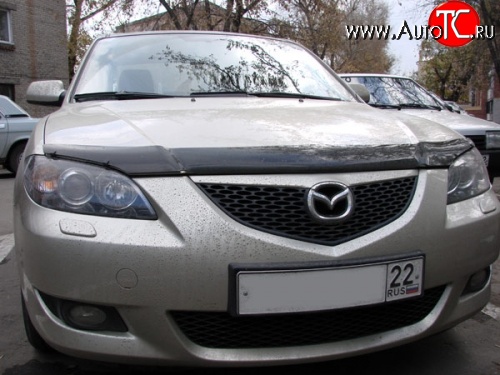 2 599 р. Дефлектор капота NovLine Mazda 3/Axela BK дорестайлинг седан (2003-2006)  с доставкой в г. Москва