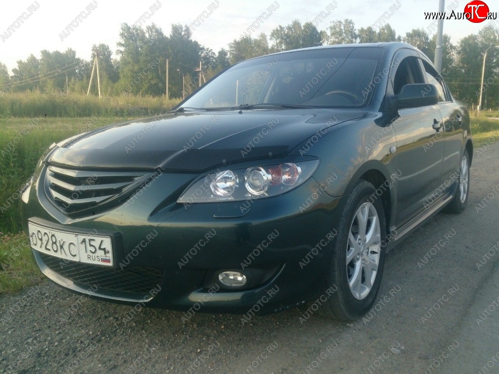 3 189 р. Решётка радиатора Корнер Mazda 3/Axela BK дорестайлинг седан (2003-2006) (Неокрашенная)  с доставкой в г. Москва