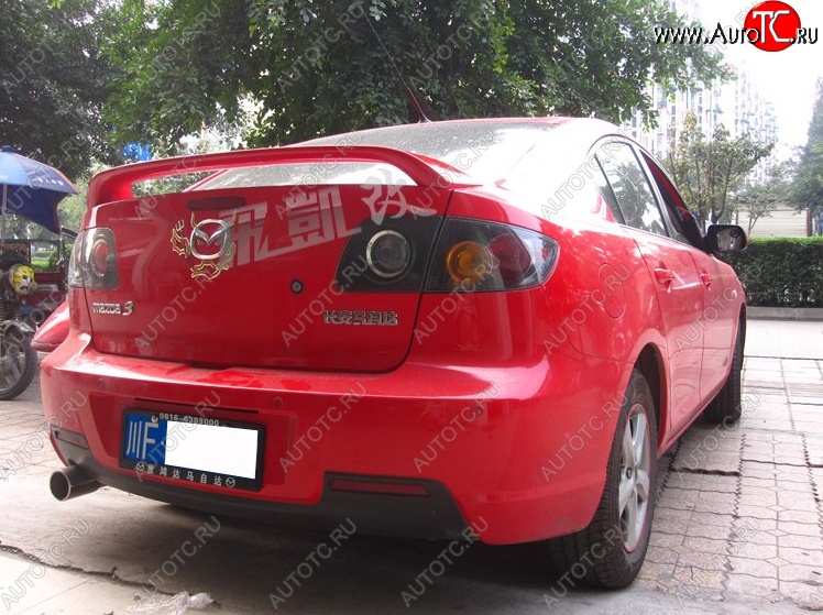 4 149 р. Спойлер KENSTYLE EDITION Mazda 3/Axela BK дорестайлинг седан (2003-2006) (Неокрашенный)  с доставкой в г. Москва