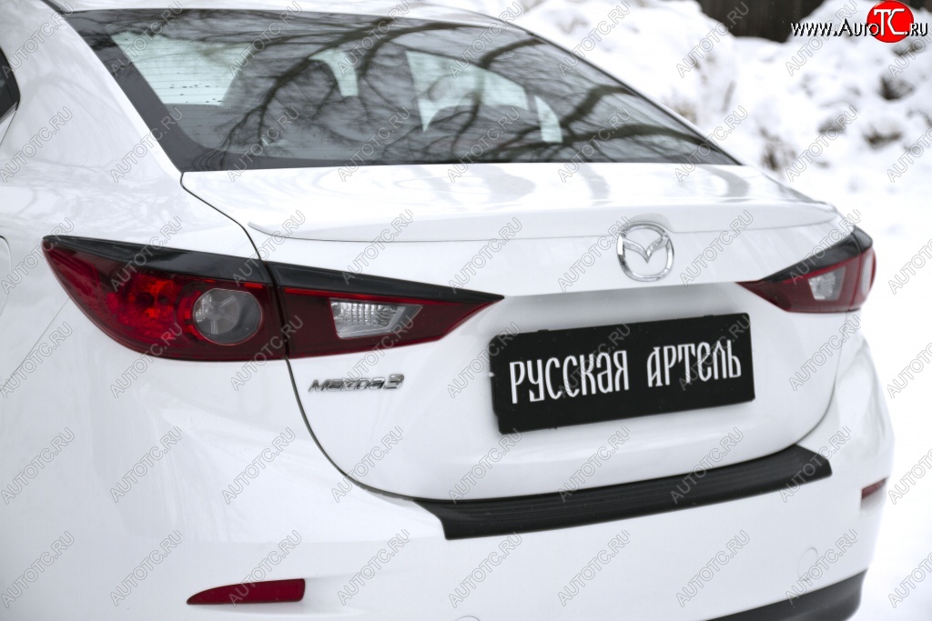 979 р. Реснички на фонари RA Mazda 3/Axela BM дорестайлинг седан (2013-2016) (Неокрашенные)  с доставкой в г. Москва