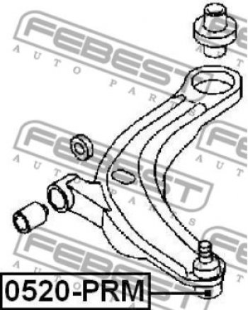 659 р. Шаровая опора Febest (левая/правая) Mazda 626 GE седан (1991-1997)  с доставкой в г. Москва. Увеличить фотографию 2