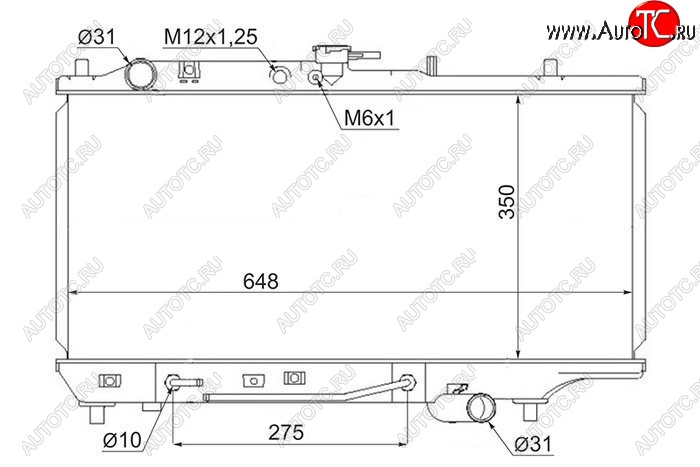 6 399 р. Радиатор двигателя SAT (пластинчатый, МКПП/АКПП) Mazda 323 BW рестайлинг седан (1989-1993)  с доставкой в г. Москва