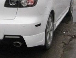 3 199 р. Клыки на задний бампер Style Mazda 3/Axela BK дорестайлинг, хэтчбэк (2003-2006) (Неокрашенная)  с доставкой в г. Москва. Увеличить фотографию 3