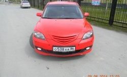 689 р. Реснички на фары Лодочки Mazda 3/Axela BK дорестайлинг, хэтчбэк (2003-2006) (Неокрашенные)  с доставкой в г. Москва. Увеличить фотографию 5