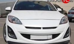 11 399 р. Передний бампер AutoEXE Mazda 3/Axela BL дорестайлинг, хэтчбэк 5 дв. (2009-2011) (Без сетки, Неокрашенный)  с доставкой в г. Москва. Увеличить фотографию 3