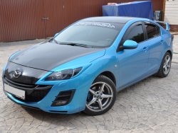 1 049 р. Реснички на фары LENZDESIGN Mazda 3/Axela BL дорестайлинг, хэтчбэк 5 дв. (2009-2011) (Неокрашенные)  с доставкой в г. Москва. Увеличить фотографию 2