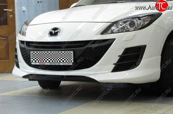 1 049 р. Реснички на фары LENZDESIGN  Mazda 3/Axela  BL (2009-2013) дорестайлинг седан, дорестайлинг, хэтчбэк 5 дв., рестайлинг седан, рестайлинг, хэтчбэк (Неокрашенные)  с доставкой в г. Москва