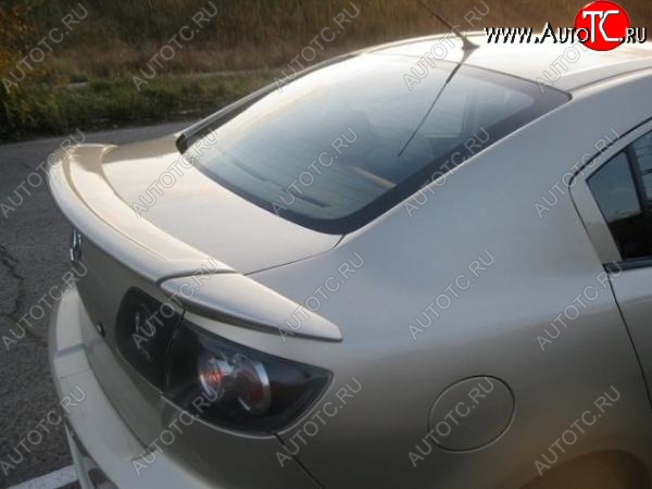 4 799 р. Спойлер Style v3 (три части) Mazda 3/Axela BK дорестайлинг седан (2003-2006) (Неокрашенный)  с доставкой в г. Москва