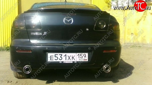 3 479 р. Лип спойлер Узкий Mazda 3/Axela BK дорестайлинг седан (2003-2006) (Неокрашенный)  с доставкой в г. Москва