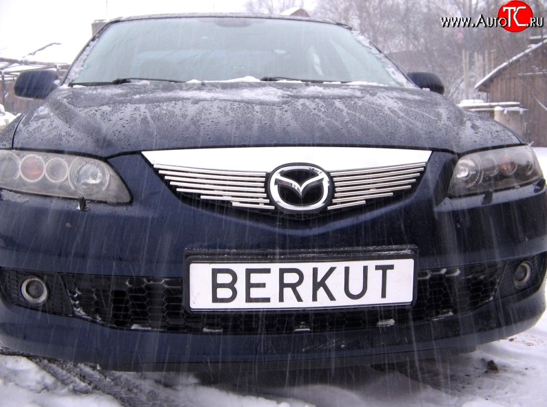 4 999 р. Декоративная вставка решетки радиатора Berkut Mazda 6 GG седан дорестайлинг (2002-2005)  с доставкой в г. Москва