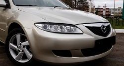 669 р. Реснички RA на фары Mazda 6 GG, GY универсал дорестайлинг (2002-2005) (Неокрашенные)  с доставкой в г. Москва. Увеличить фотографию 2