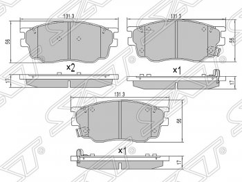 Колодки тормозные SAT (передние) Mazda 6 GG лифтбэк рестайлинг (2005-2008)