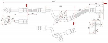 Тормозной шланг SAT (левый) Mazda Atenza GG лифтбэк дорестайлинг (2002-2005)