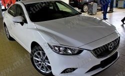 1 299 р. Реснички на фары Sport V2 Mazda 6 GJ дорестайлинг седан (2012-2015) (Неокрашенные)  с доставкой в г. Москва. Увеличить фотографию 2