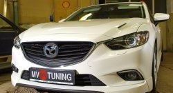 47 899 р. Капот пластиковый (с прорезаными жабрами) SkyActivSport MV-Tuning  Mazda 6  GJ (2012-2024) дорестайлинг седан, дорестайлинг универсал, 1 рестайлинг универсал, 1-ый рестайлинг седан, 2-ой рестайлинг седан, 2-ой рестайлинг универсал (Неокрашенный)  с доставкой в г. Москва. Увеличить фотографию 6